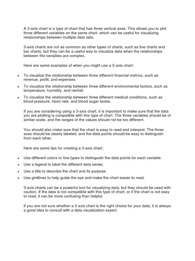 How To Prepare 3 Axis Chart In Excel | PDF