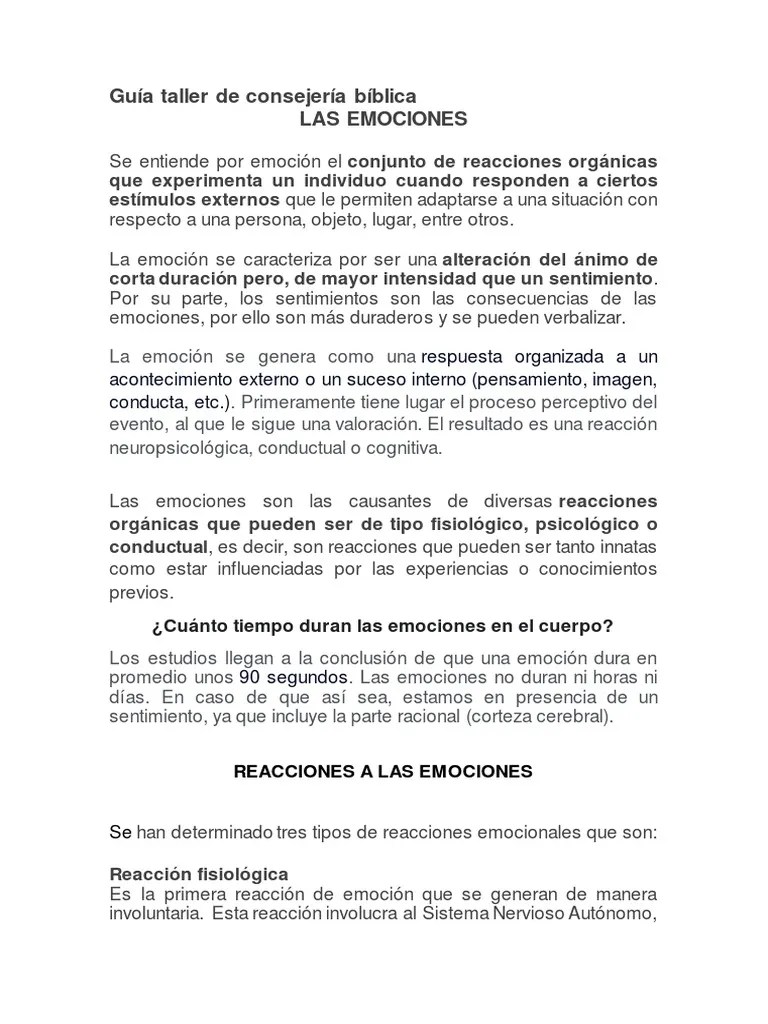 Las Emociones | PDF | Las Emociones | Sensación