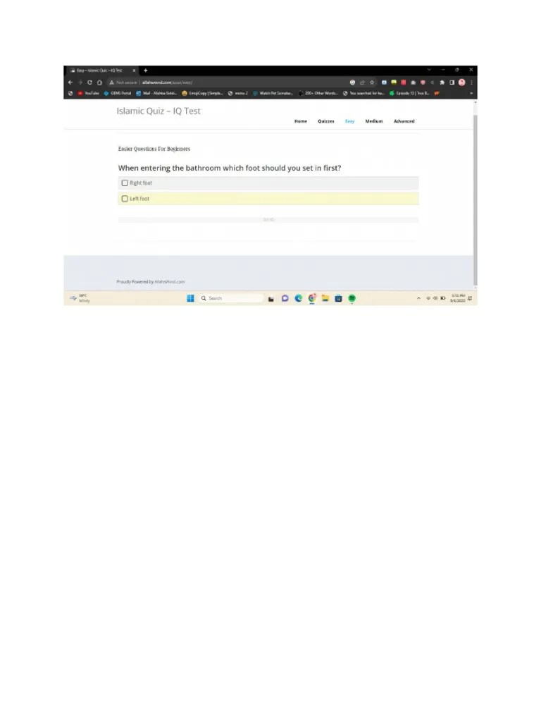 Islamic Quiz 1 | PDF
