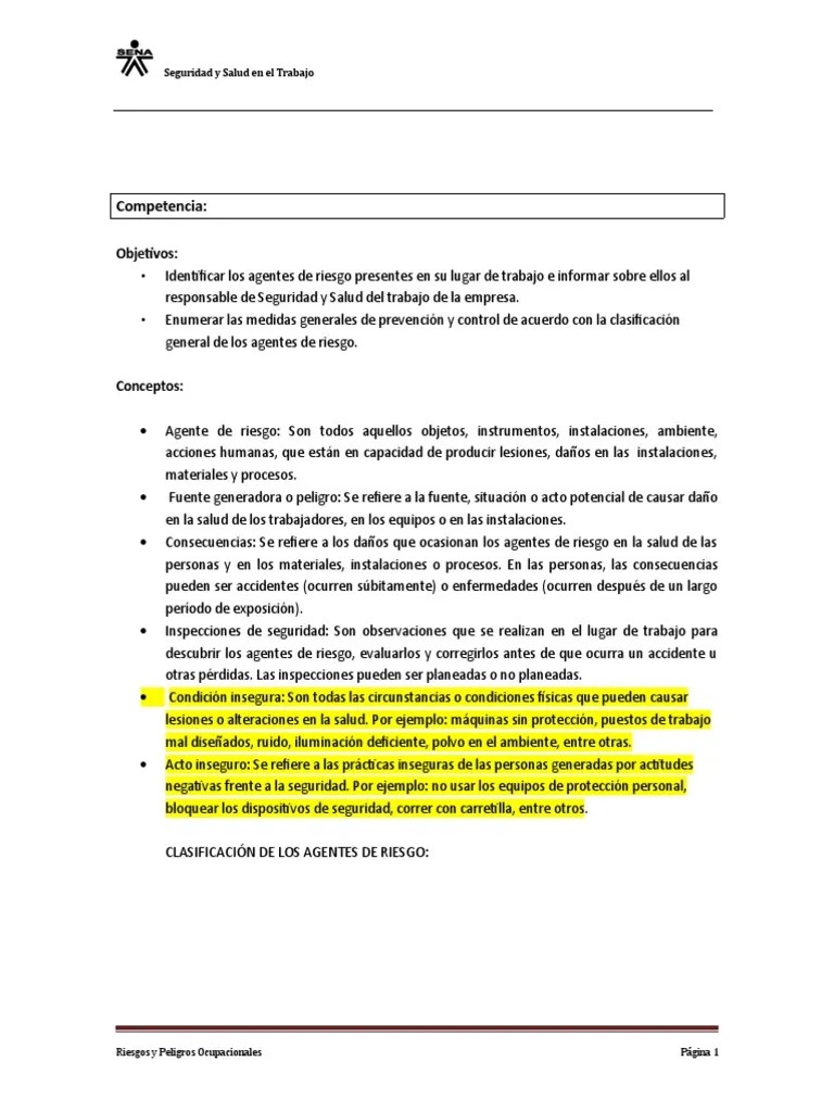 Riesgos Laborales | PDF | Seguridad Y Salud Ocupacional | Riesgo