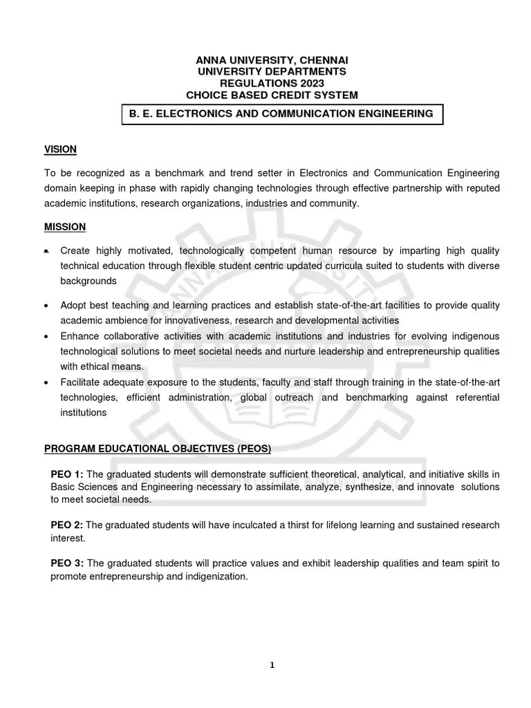 B.E. ECE - Syllabus | PDF | Integral | Electrochemistry
