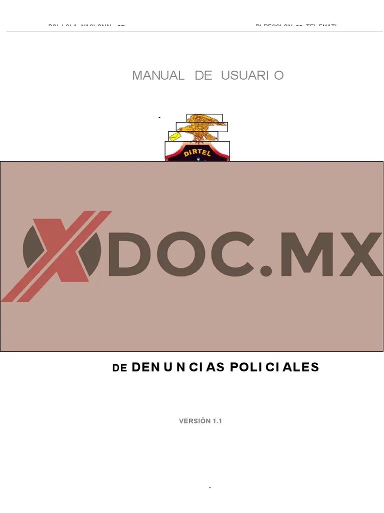 Xdoc - MX Manual De Usuario Denuncias | PDF | Contraseña | Usuario (informática)