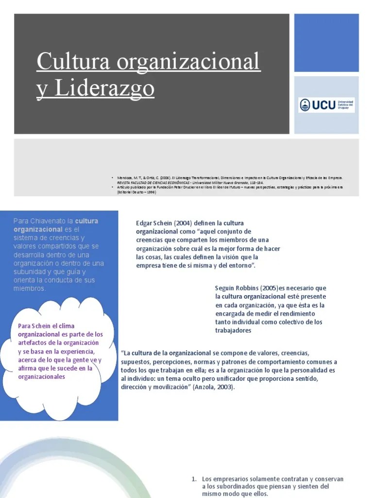 Liderazgo Y Cultura Organizacional | PDF