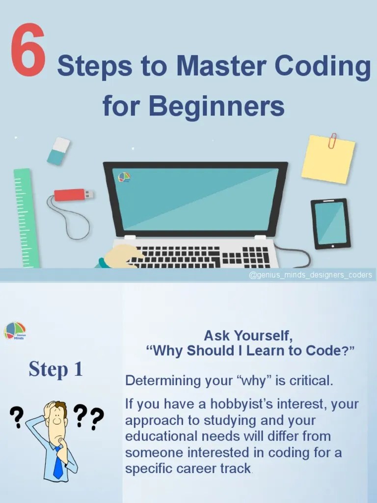 LearningtoCode8 Steps To Master For Beginners | PDF | Computer ...