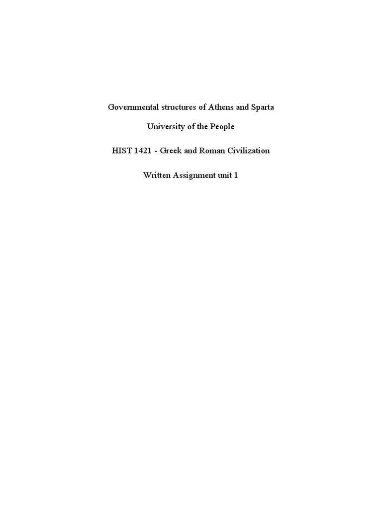 HIST 1421 Written Assignment Unit 1 | PDF
