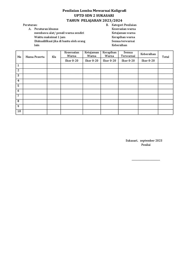 Mewarnai Kaligrafi | PDF