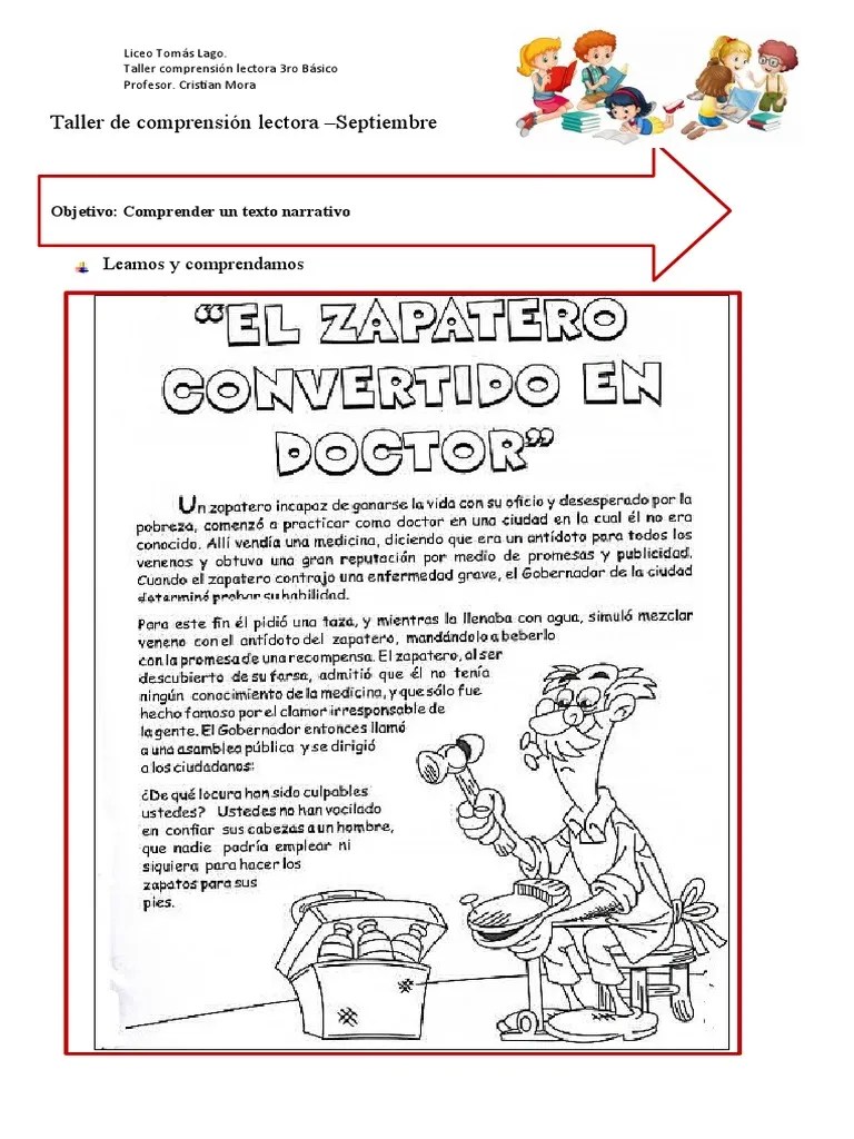 Actividad N°24 Taller De Comprensión Lectora 3°B | PDF | Comprensión Lectora | Escritura