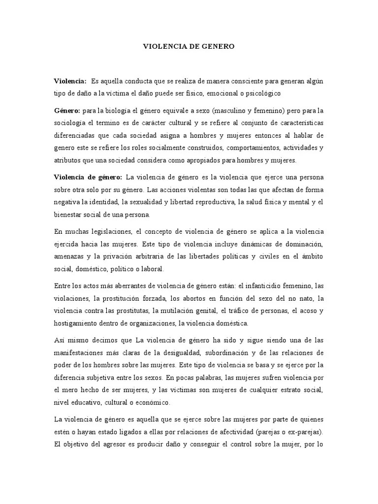 Violencia De Genero | PDF
