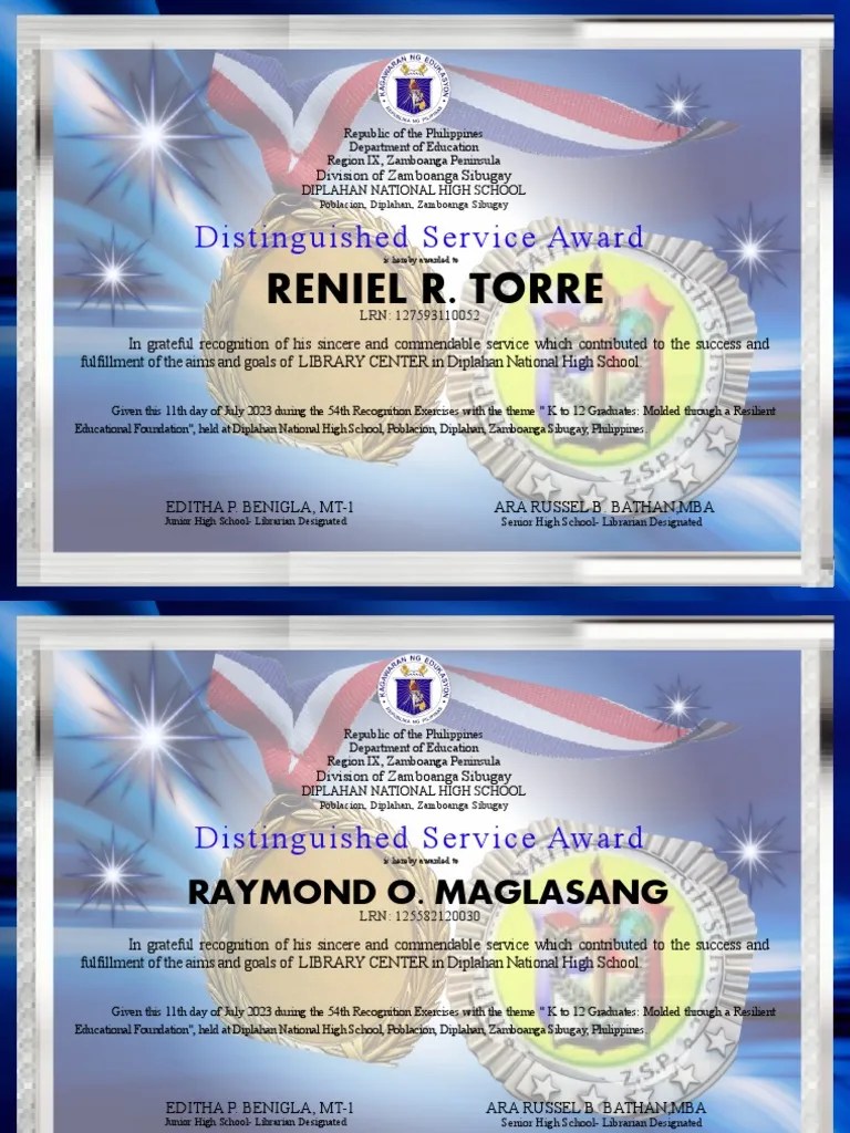 Certificate For Academic Excellence | PDF