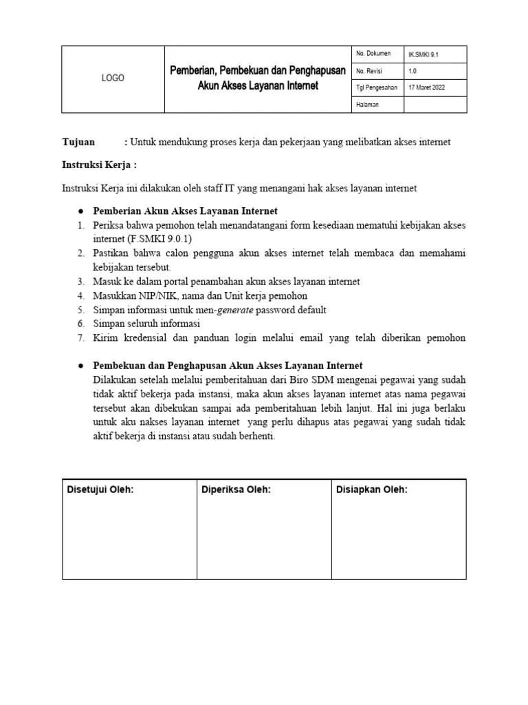 Instruksi Kerja | PDF