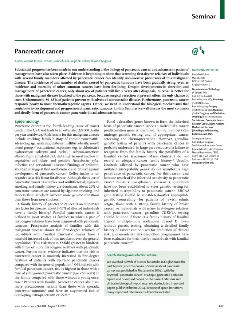 Pancreatic Cancer | PDF | Pancreatic Cancer | Cancer