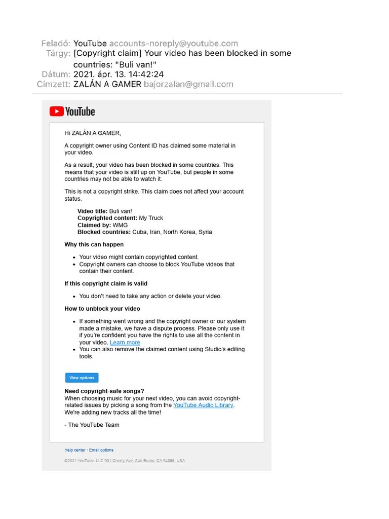 (Copyright Claim) Your Video Has Been Blocked In Some Countries Buli ...