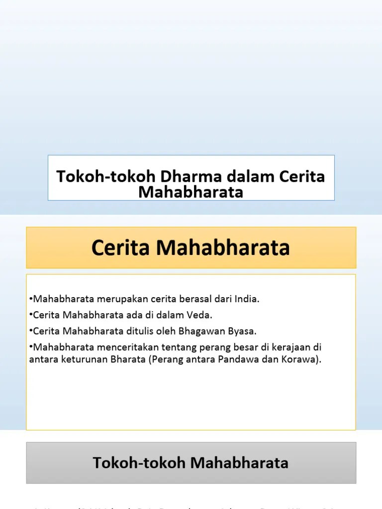 CP 2 Tokoh-Tokoh Dharma Dalam Mahabharata | PDF