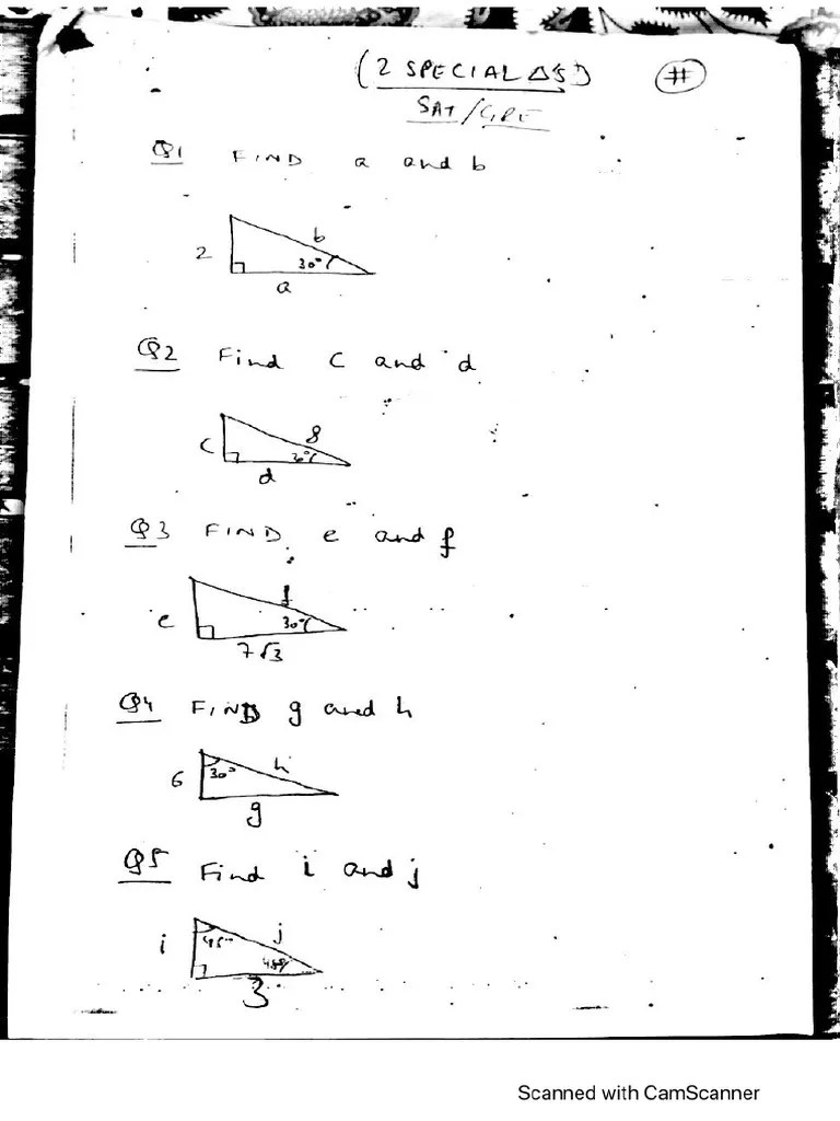 2 Special Triangles | PDF