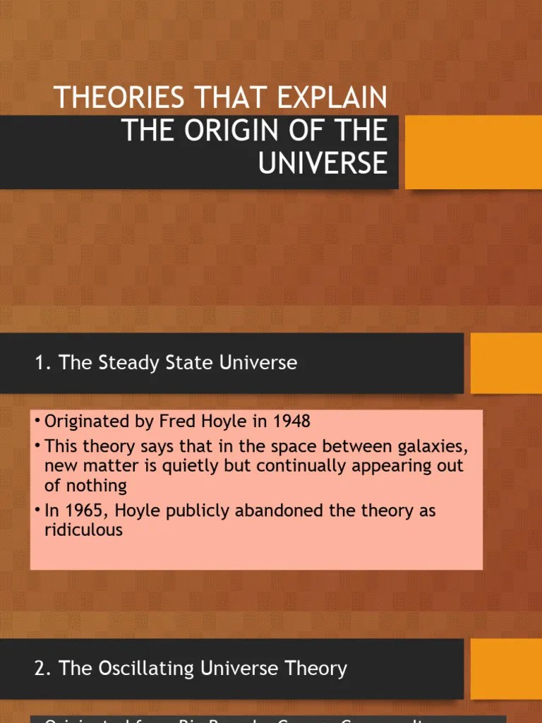 Theories That Explain The Origin Of The Universe | PDF | Planets ...