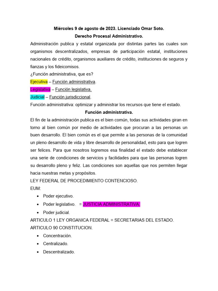 Derecho Procesal Administrativo | PDF | Federación | Estado (política)