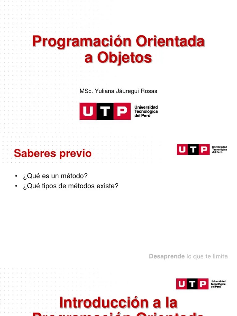 S01.s1 - Introdución A La Programacion Orientada A Objetos | PDF ...