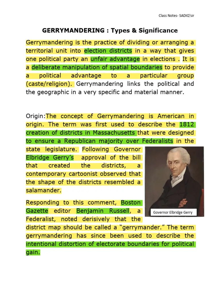 GERRYMANDERING Concept | PDF | Gerrymandering | Political Corruption