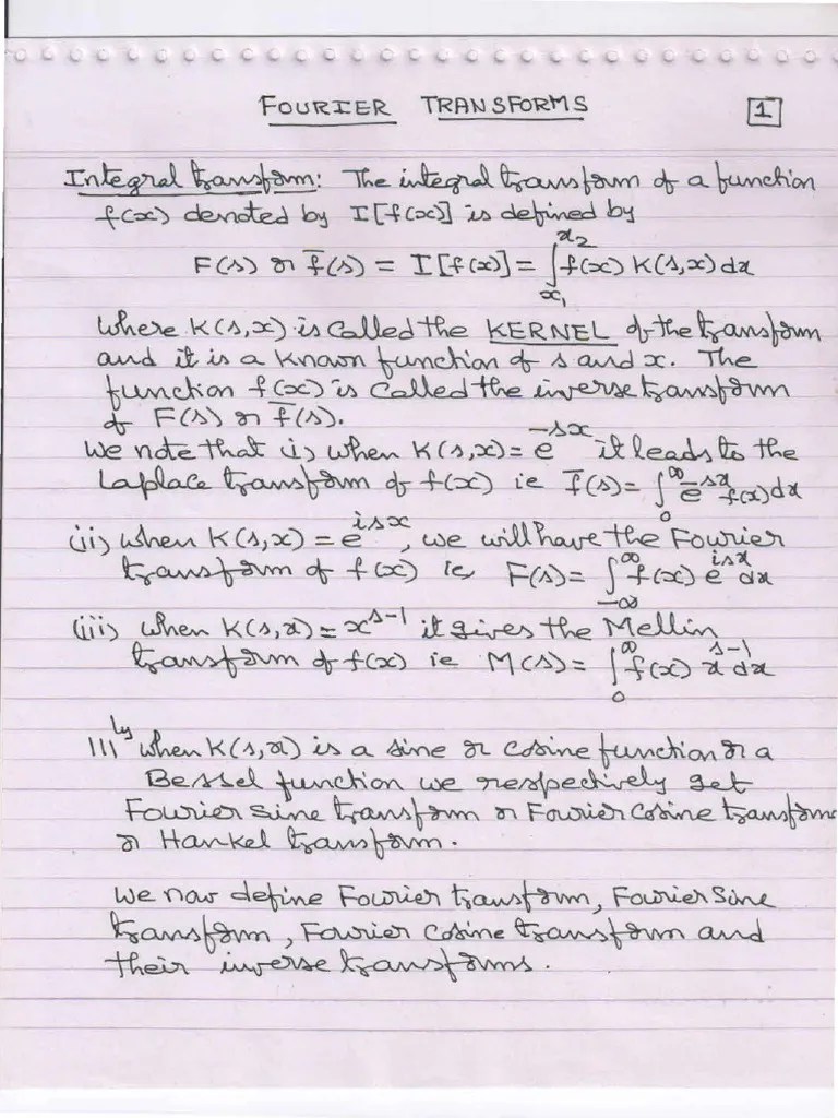 Unit-3 Fourier Transforms | PDF