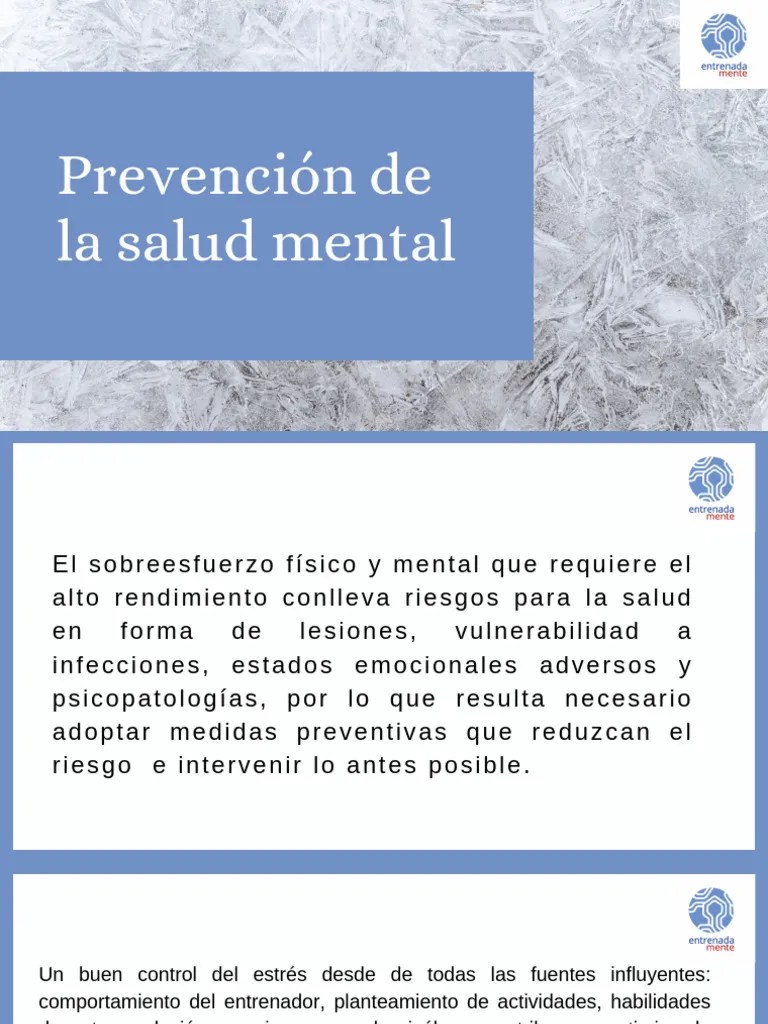Entrenadamente - Prevención En Salud Mental (PPOINT) | PDF | Ansiedad ...
