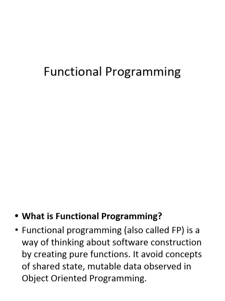 Functional Programming 2.1 | PDF | Functional Programming | Scheme ...