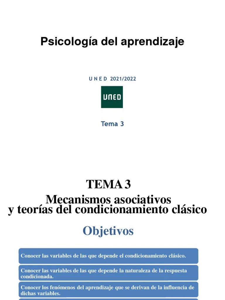 Tema - 3 - Psi Aprendizaje | PDF | Aprendizaje | Sicología