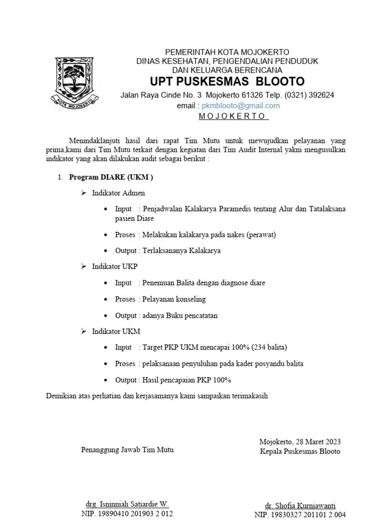 IMPP 2023 (Indikator Mutu Prioritas Puskesmas) | PDF | Kesehatan Holistik