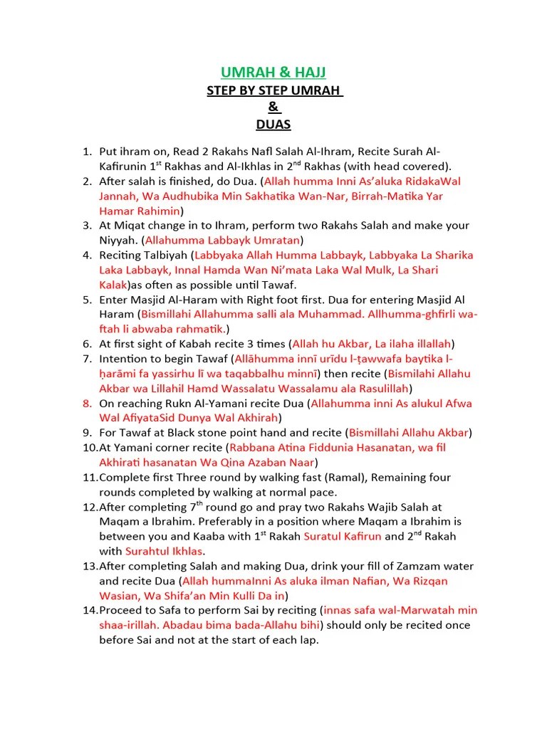 Step By Step Umrah & Hajj | PDF | Abrahamic Religions | Semitic Words ...