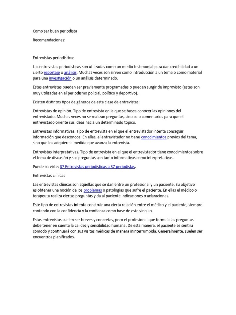 Como Ser Buen Periodista | PDF