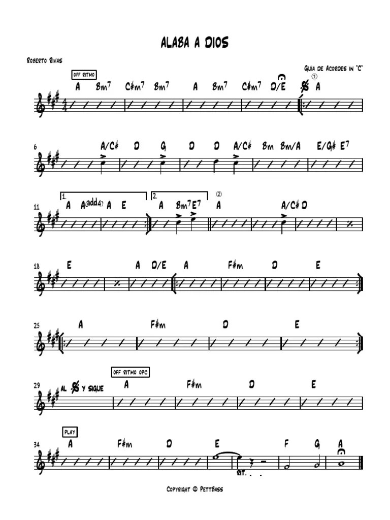 ALABA A DIOS - Partitura Completa | PDF