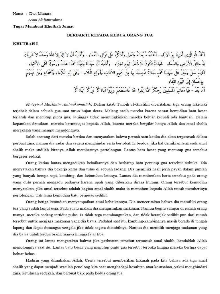Khutbah Jumat Berbakti Kepada Kedua Org Tua | PDF | Ilmu Sosial ...