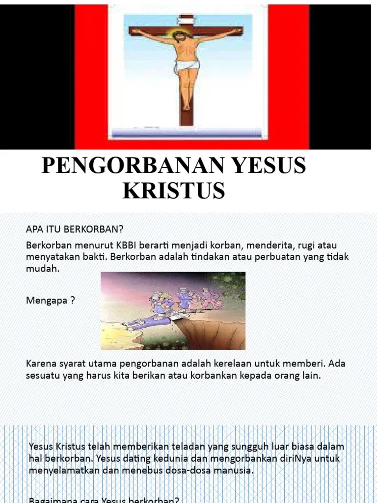 Pengorbanan Yesus Kristus (Grade 5 25 Mei 22) | PDF
