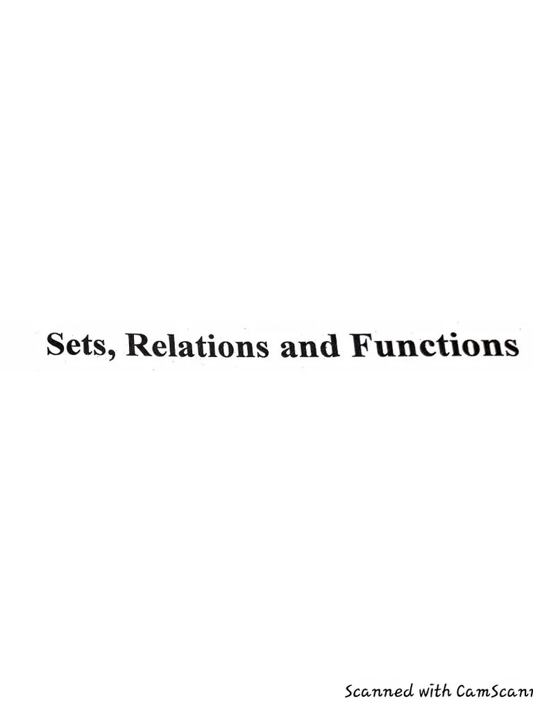 Unit 2 Set, Relation Function | PDF