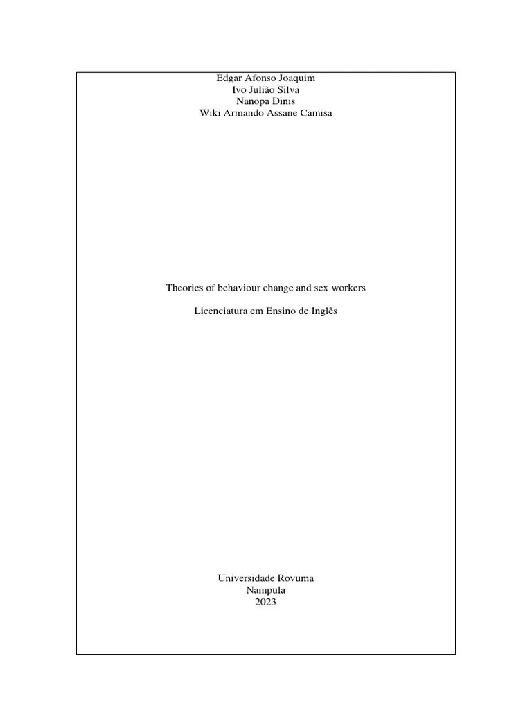 Theories Of Behaviour Change PDF | PDF | Self Efficacy | Behavior