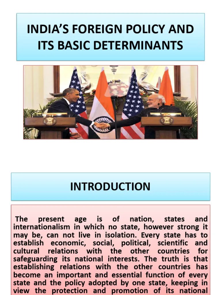 India's Foreign Policy And Its Basic Determinants | PDF | Policy | Non ...