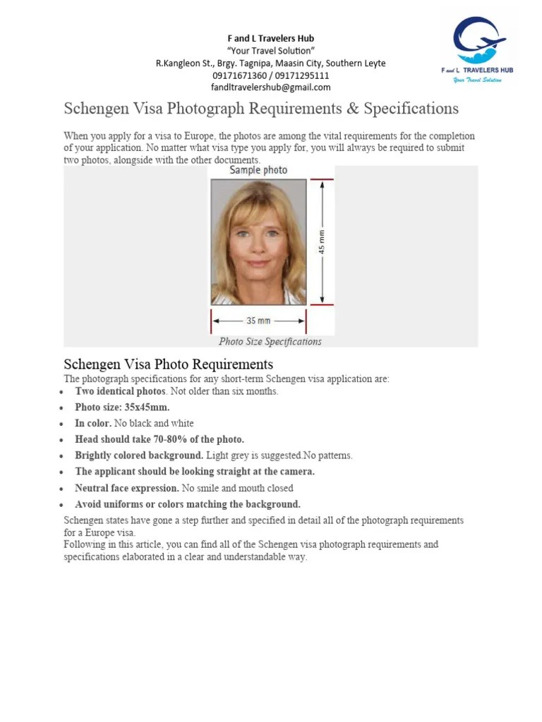 Schengen Visa Photograph Requirements | PDF | Photograph | Imaging