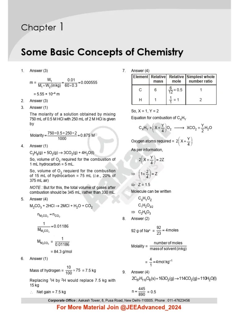Chemistry Archive - JEE (Main) Solutions | PDF