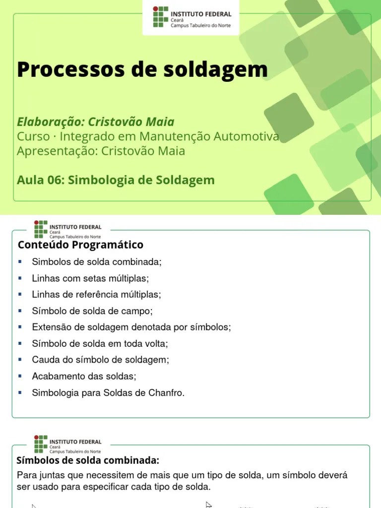 Aula 06 - Simbologia De Soldagem | PDF
