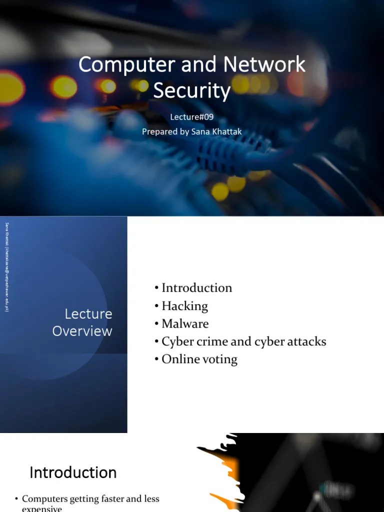 L9 Computer Network Security | PDF | Computer Virus | Malware