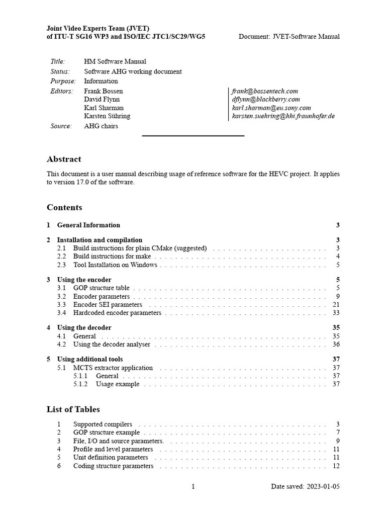 Software Manual | PDF | Video | Computer Data