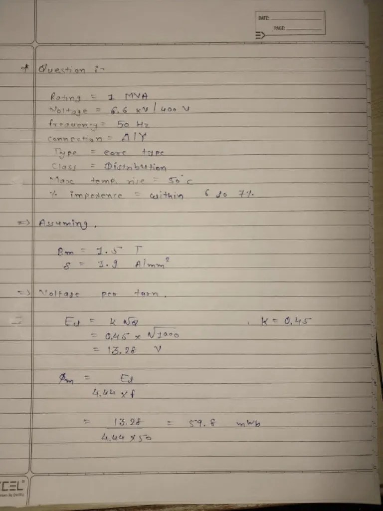 Transformer Calculation | PDF