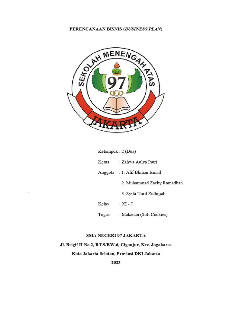 Business Plan Soft Cookies Pdf