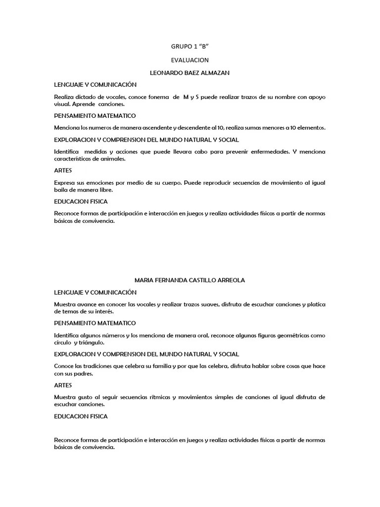 Tercera Evaluacion 1B | PDF | Comunicación | Ritmo