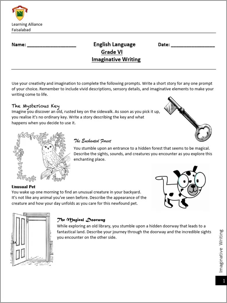 Imaginative Writing Grade 6 | PDF