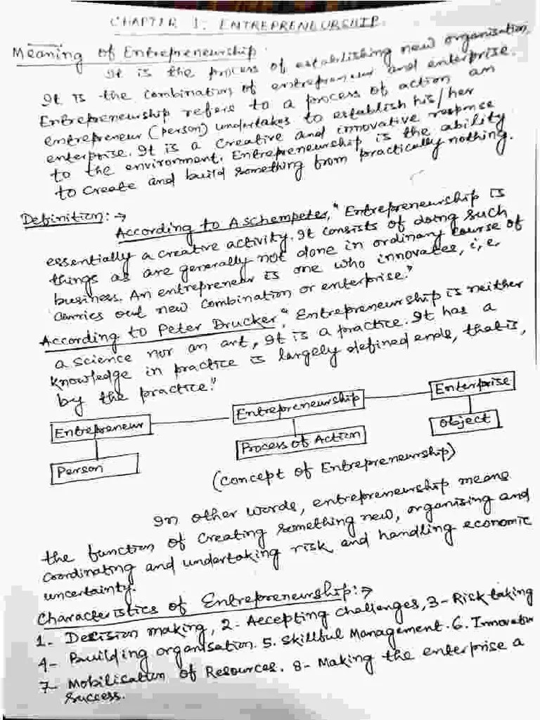 Entrepreneurship Notes Compressed | PDF