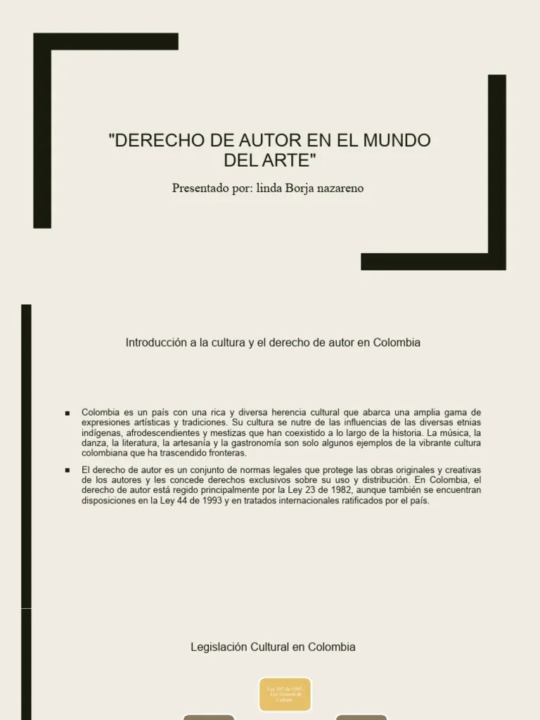 Derecho De Autor En El Mundo Del Arte | PDF | Autor