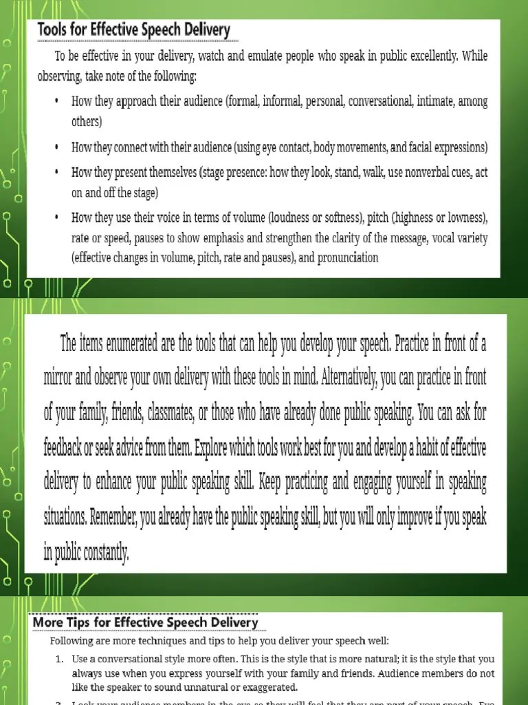 Oral Com - Tools For Effective Speech Delivery | PDF