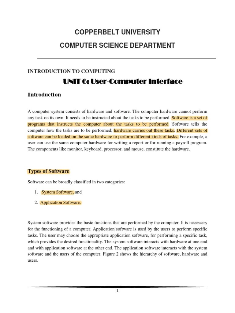 UNIT 6 - User Computer Interface | PDF | Computer Program | Programming
