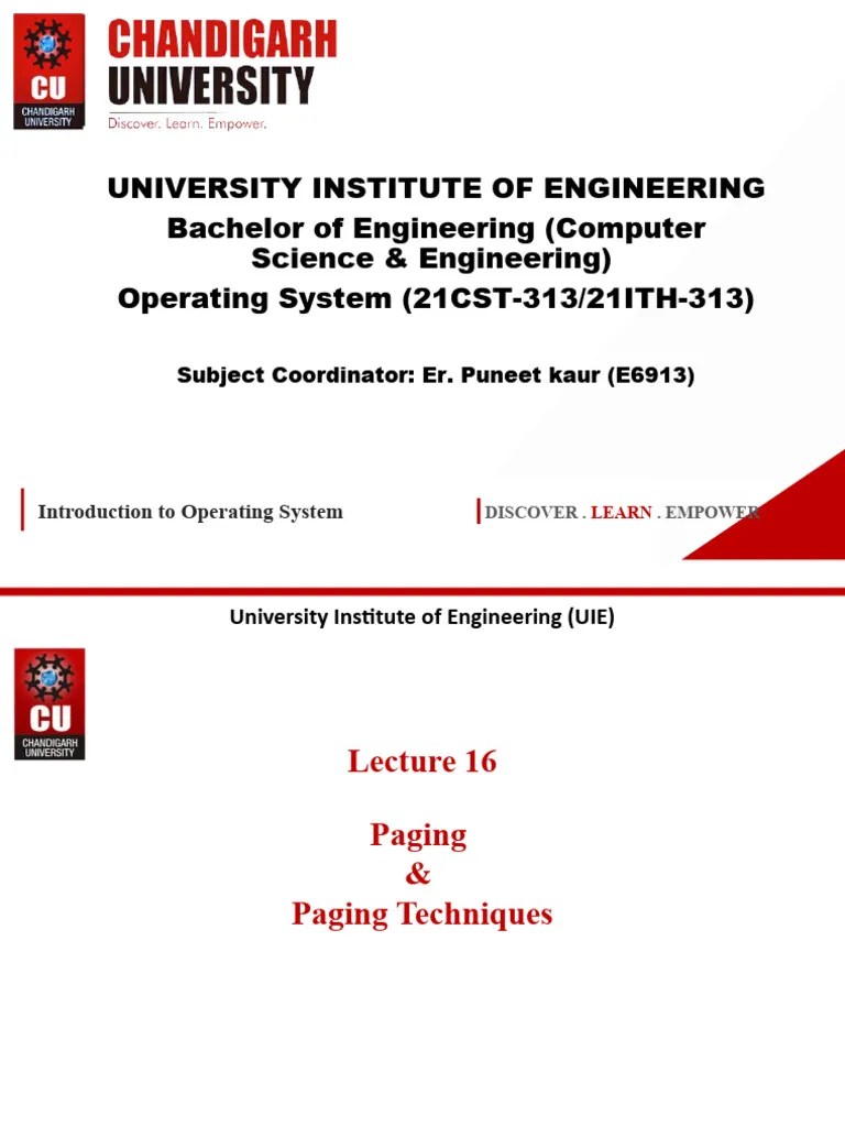 L-2.1.4 Paging - Segmentation | PDF | Computer Architecture | Computing
