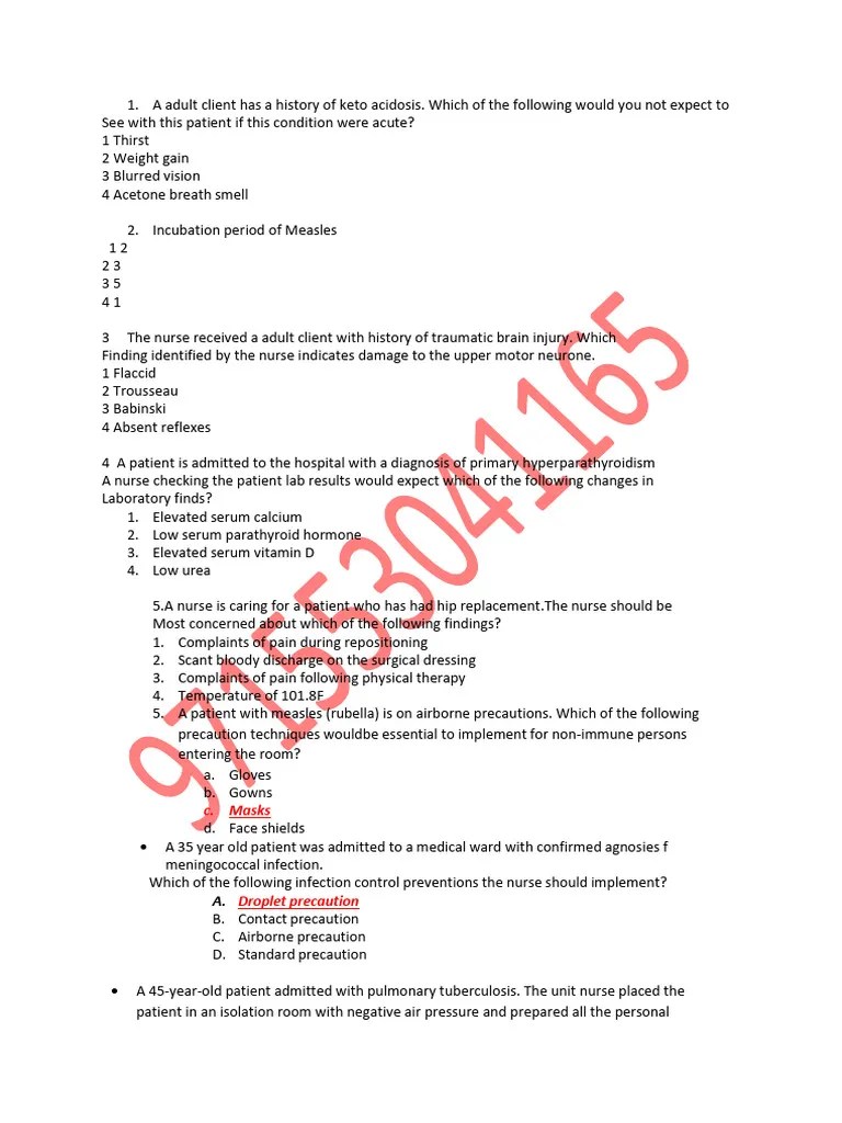Nursing Exam Questions 2023 Part 1 | PDF | Childbirth | Pregnancy